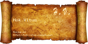 Hok Vitus névjegykártya